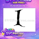Free Black Letter I Free Initial Monogram Fonts Free SVG 2 - Instant Download