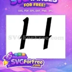 Free Letter H Black Free Initial Font Free SVG - Instant Download