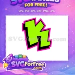 Free Lime Letter K Free Pink Outline Font Free SVG - Instant Download