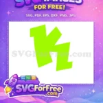 Free Lime Letter Free Abstract Font Alphabet Free SVG - Instant Download