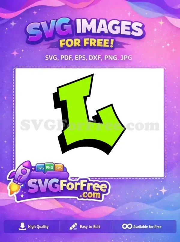 Free Lime Green Font Free Black Outline Letter L Free SVG Free Lime Green Font Free Black Outline Letter L Free SVG