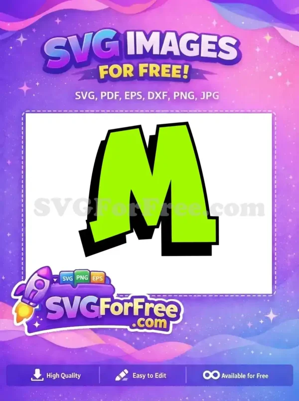 Free Green Letter Free Bold Font Typeface Free SVG