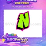 Free Neon Green Letter N Free Pink Outline Fonts Free SVG - Instant Download