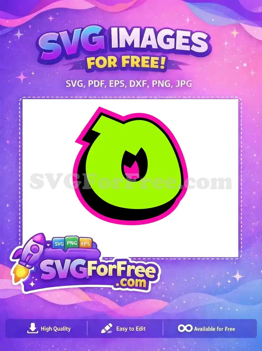 Free Lime Green Font Free Pink Accent Number 1 Free SVG