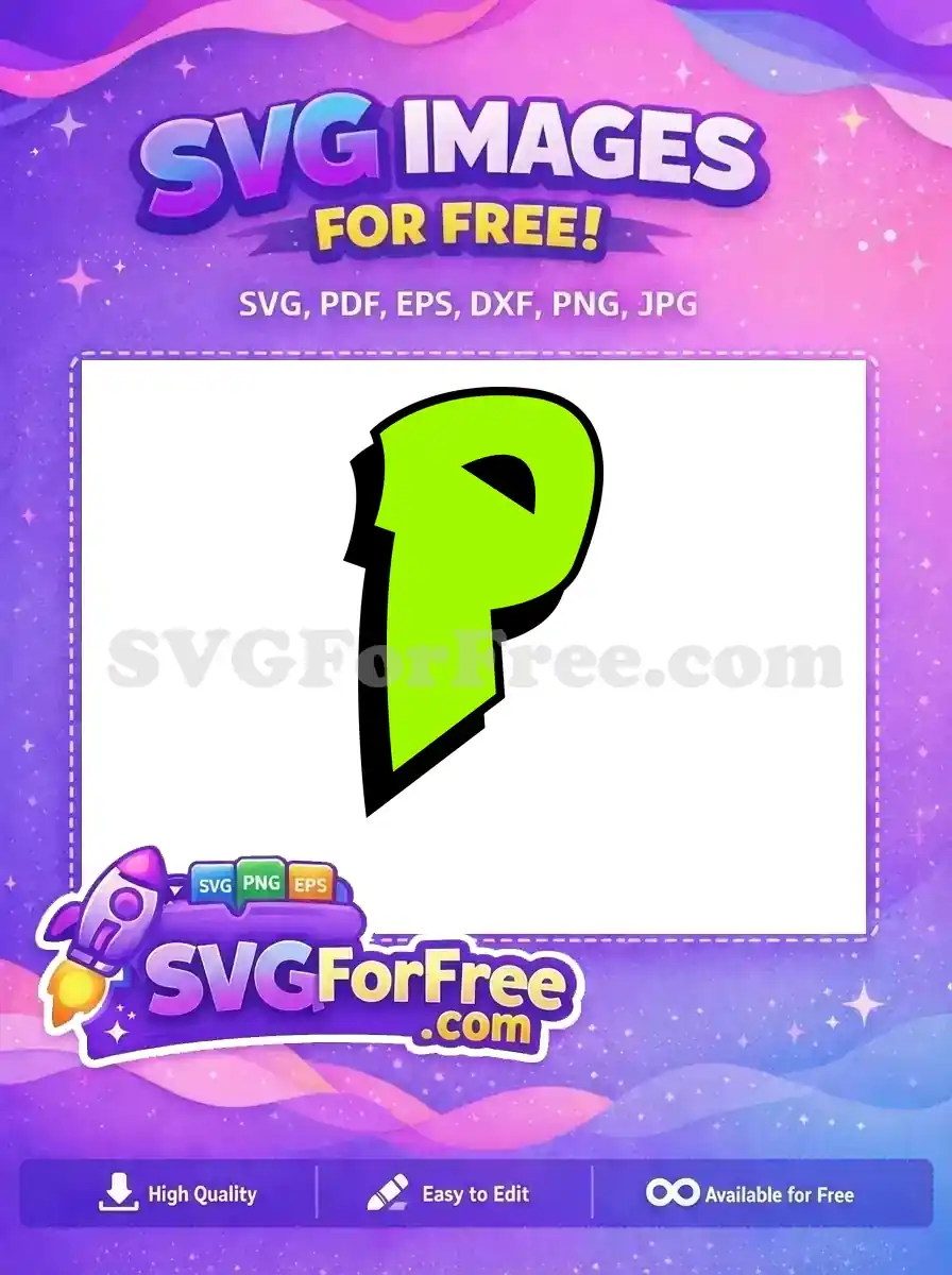 Free Green Letter P Free Danny Phantom Font Free SVG 1