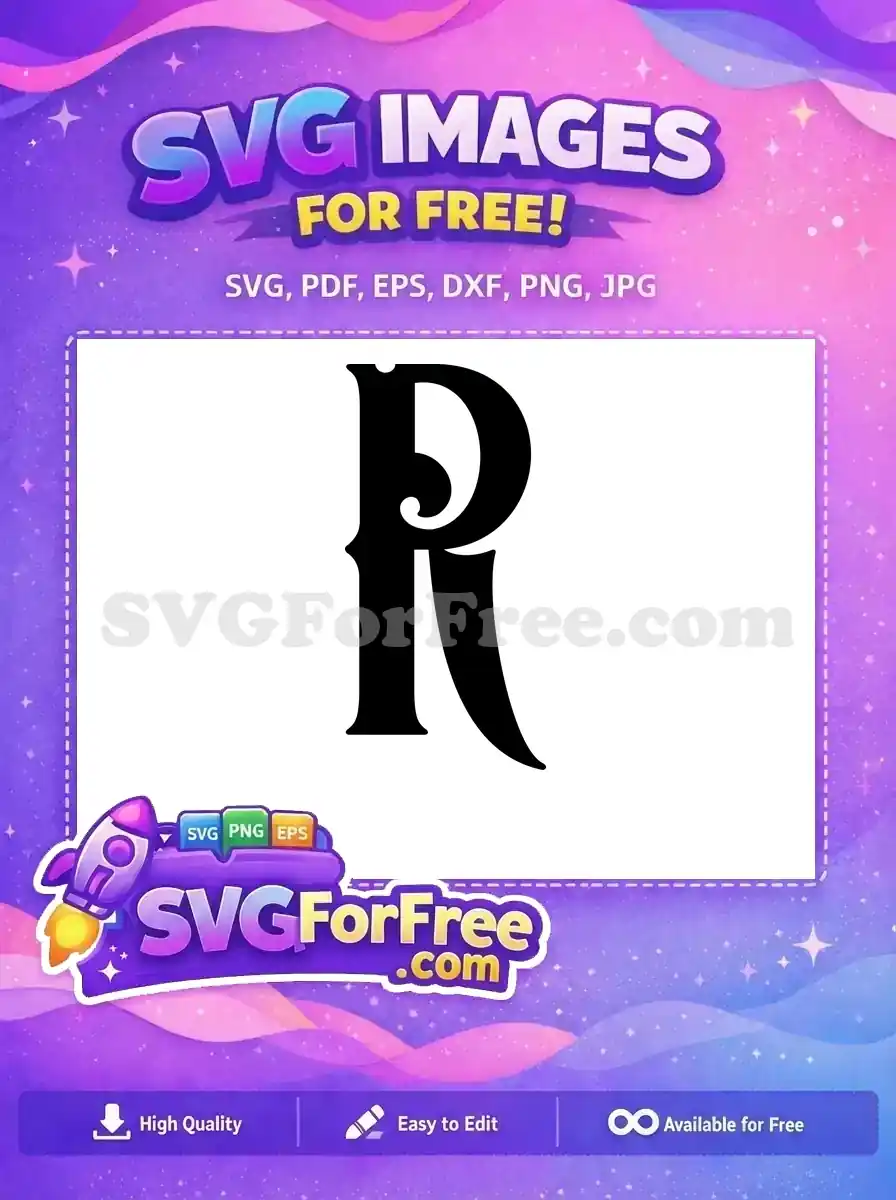 Free Letter R Fancy Free Initial Font Free SVG