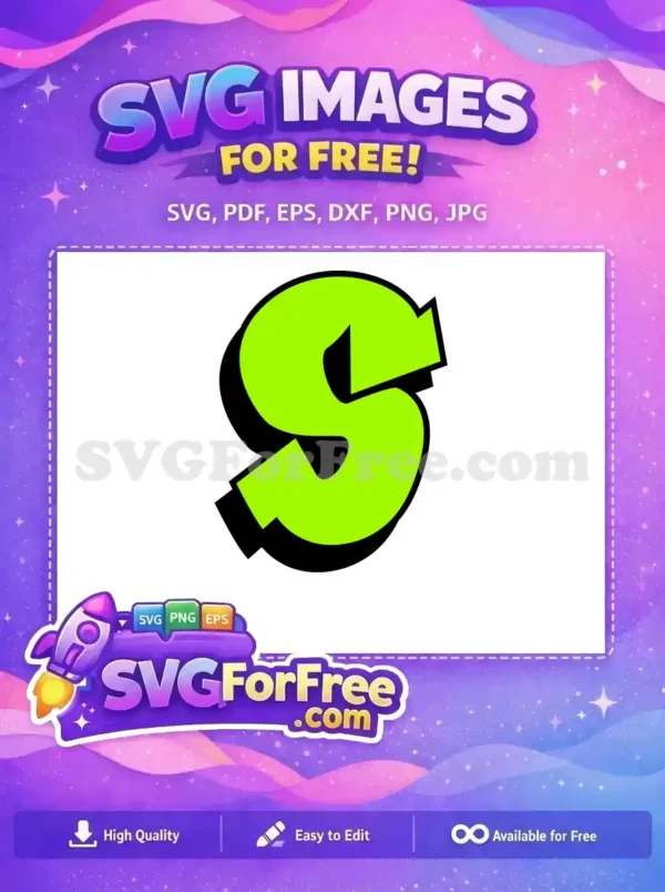 Free Graffiti Font S Letter Free Lime Green Style Free SVG