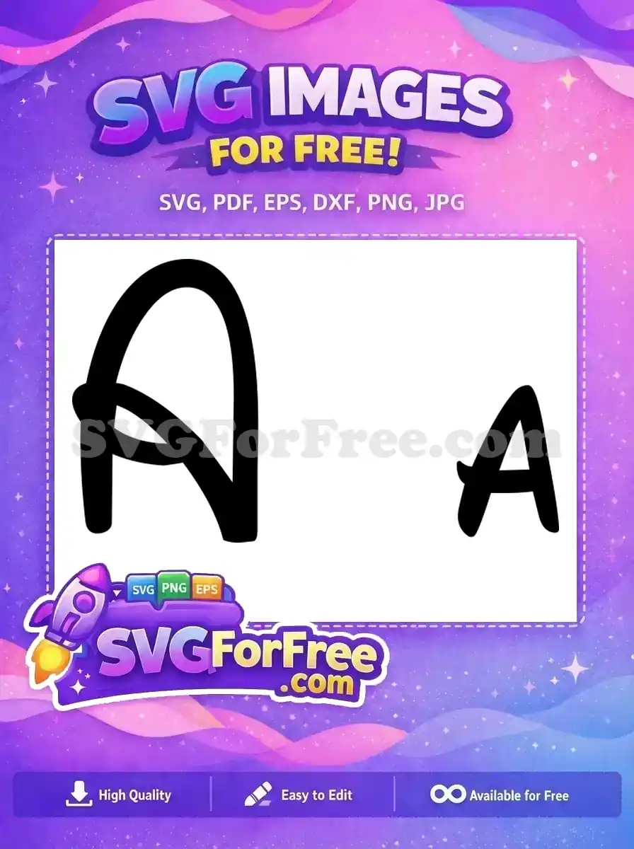 Free Black Bold Alphabet Free Letter A Fonts Free SVG