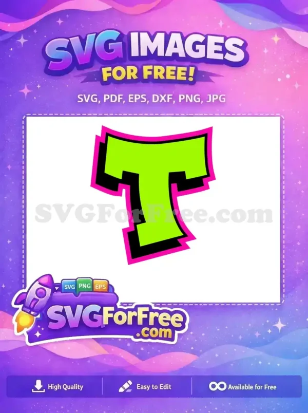 Free Green Letter T Free Pink Outline Fonts Free SVG Free Green Letter T Free Pink Outline Fonts Free SVG
