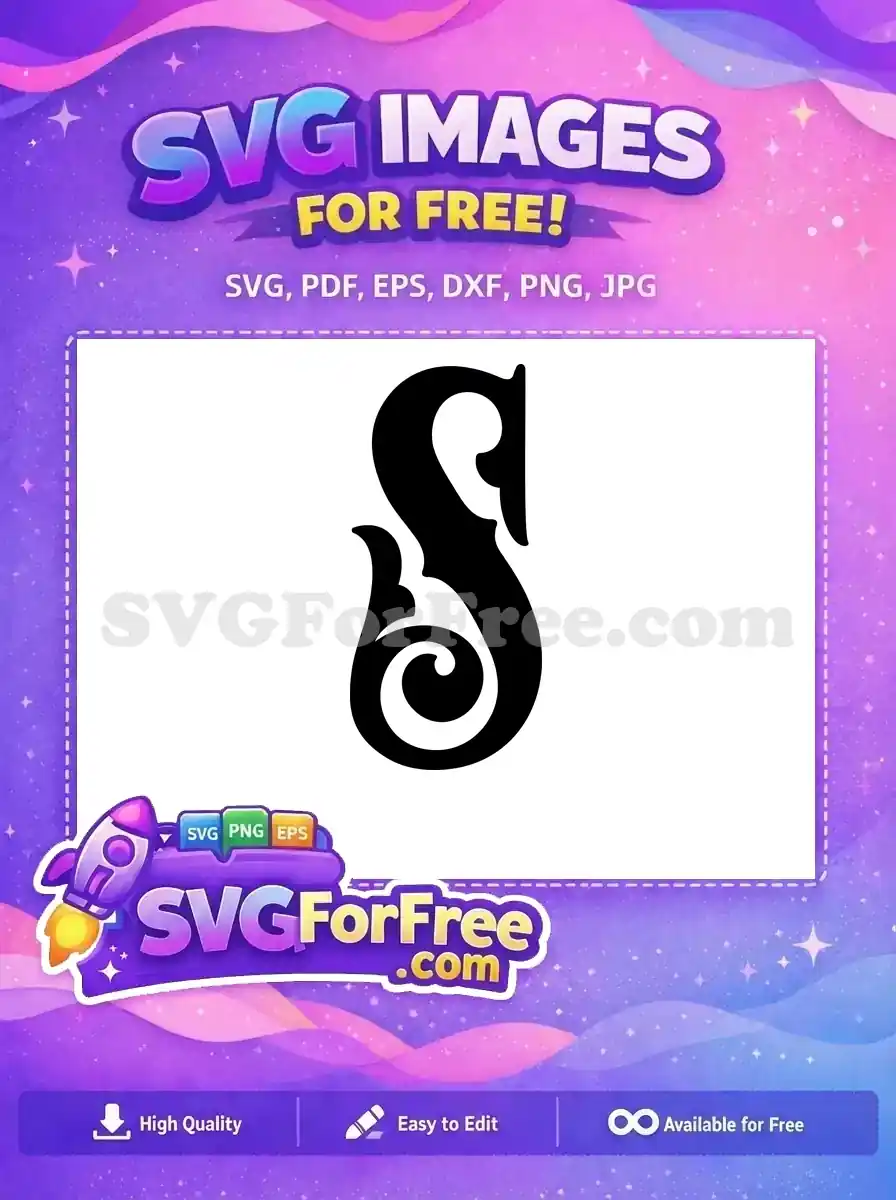 Free Letter S Free Swirl Initial Fonts Free SVG 1