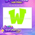 Free Lime Letter Free W Alphabet Fonts Free SVG - Instant Download