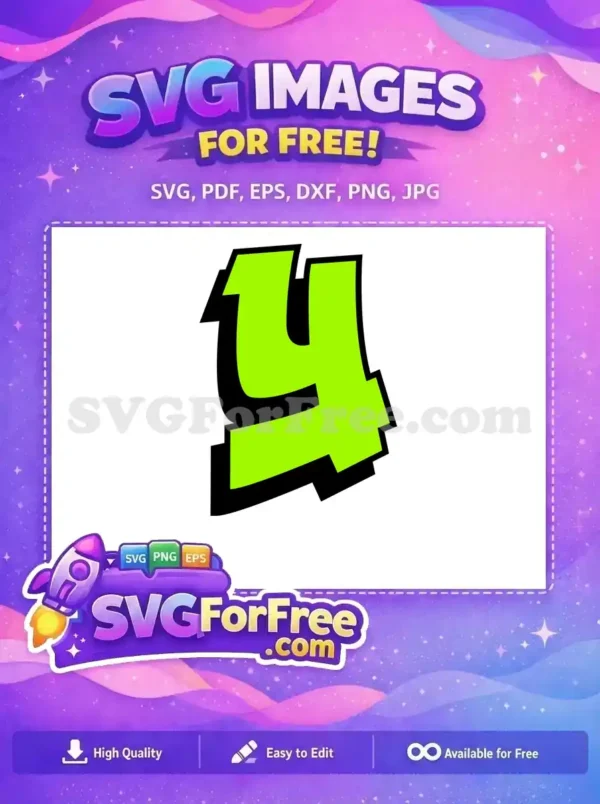 Free Number One Free Neon Green Fonts Free SVG