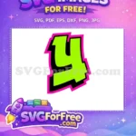 Free Number One Free Neon Font Alphabet Free SVG - Instant Download