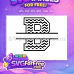Free Split Chevron Initial Free Letter Monogram Font Free SVG - Instant Download