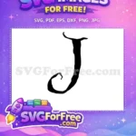Free Black Letter J Free Initial Monogram Font Free SVG - Instant Download