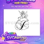 Free Fairy Godmother Silhouette Free Font Design Cinderella Free SVG - Instant Download