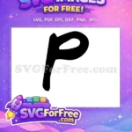 Free Black Letter P Free Bold Font Alphabet Free SVG 1 - Instant Download