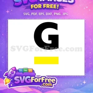 Free Black Letter G Free Yellow Bar Sesame Free SVG