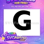 Free Uppercase Letter Free Bold Font Alphabet Free SVG - Instant Download