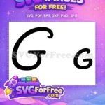 Free Uppercase G Free Lowercase G Fonts Free SVG 1 - Instant Download