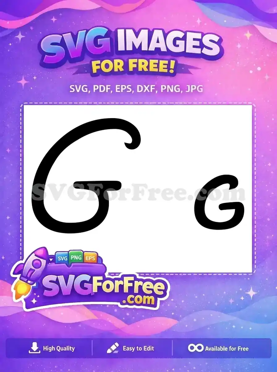 Free Uppercase G Free Lowercase G Fonts Free SVG 1