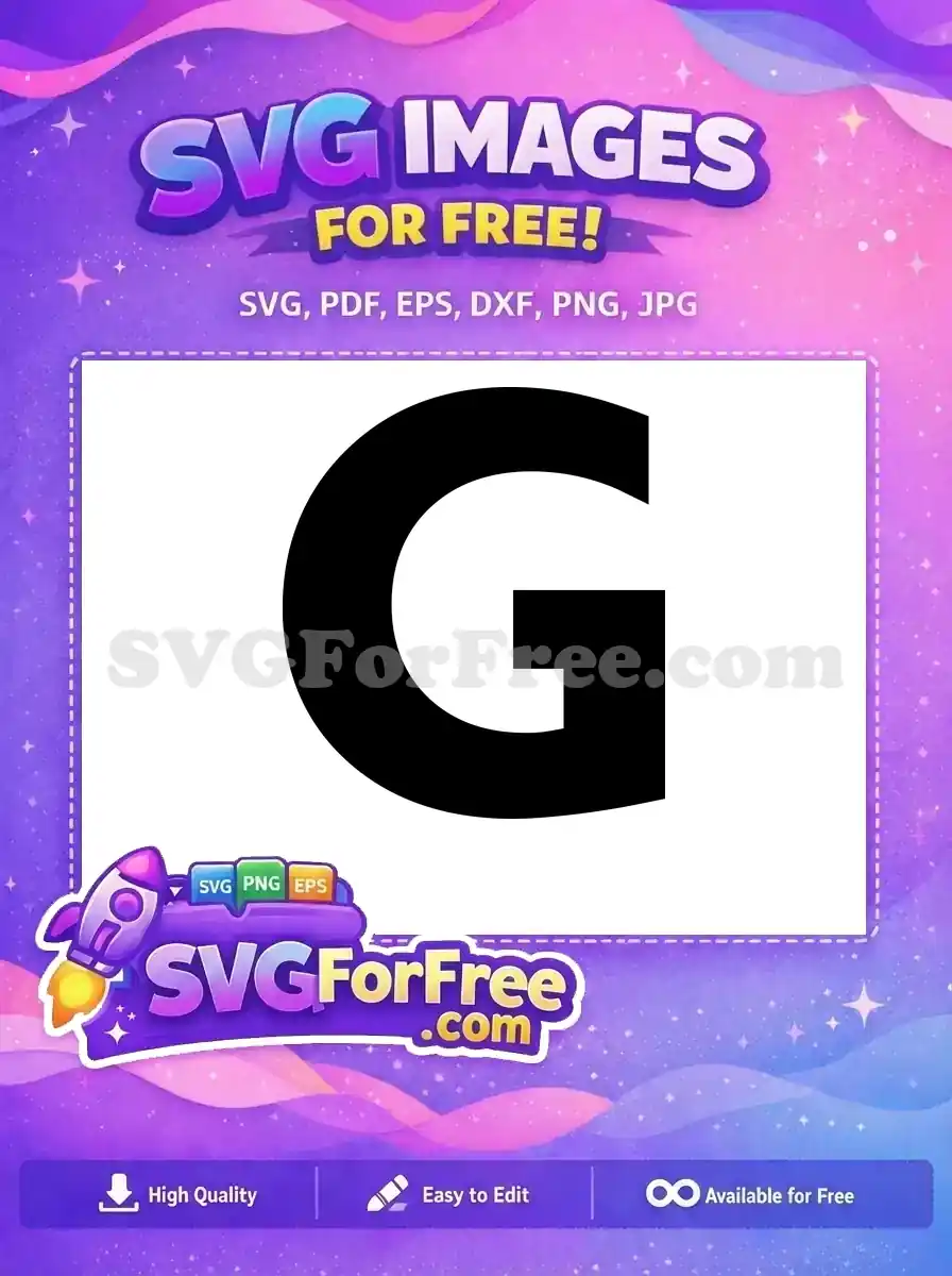Free Bold Letter Free Initial G Fonts Free SVG