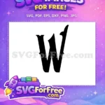 Free Black Letter W Free Western Font Free SVG - Instant Download
