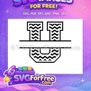 Free Black Zigzag Font Free Split Monogram Initial Free SVG Free Black Zigzag Font Free Split Monogram Initial Free SVG