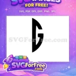 Free Bold Letter Free Initial G Graphic Free SVG - Instant Download