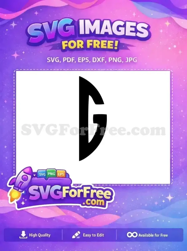 Free Bold Letter Free Initial G Graphic Free SVG