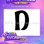 Free Bold Letter D Free Initial Monogram Font Free SVG - Instant Download