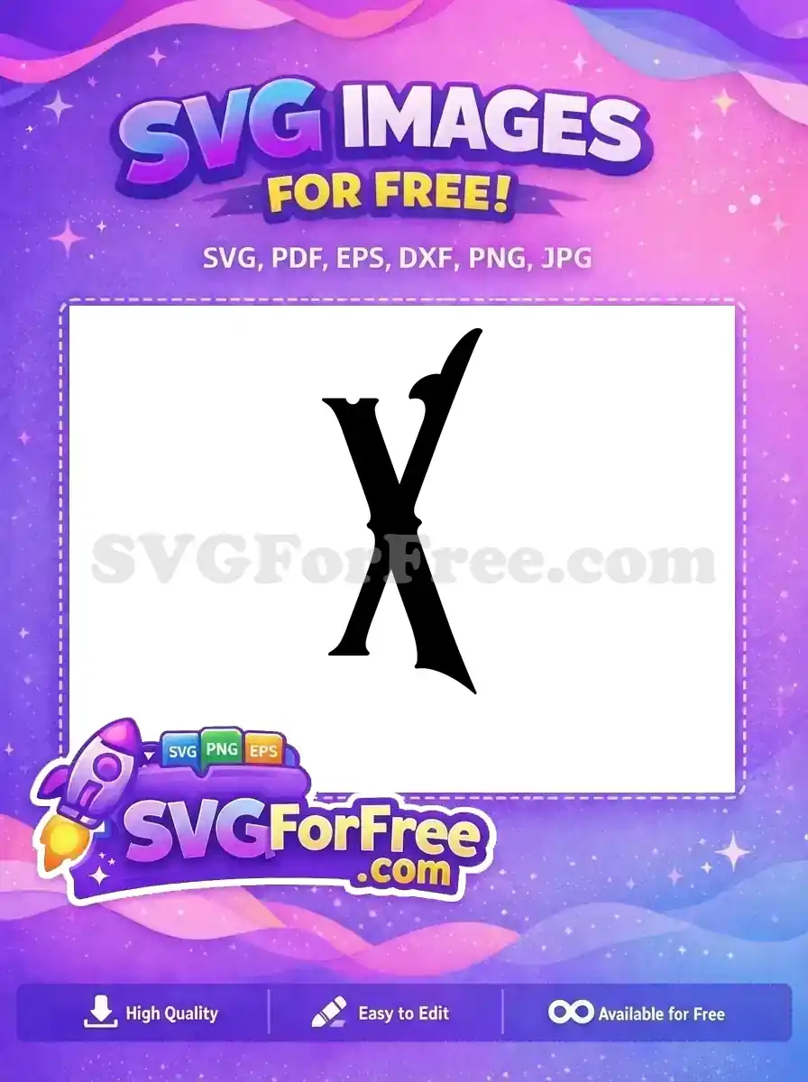 Free Ornate Letter Free Initial X Font Free SVG