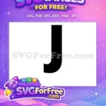 Free Letter J Bold Free Font Alphabet Free SVG 1 - Instant Download