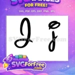 Free Uppercase Lowercase Letter J Free Alphabet Initial Fonts Free SVG - Instant Download
