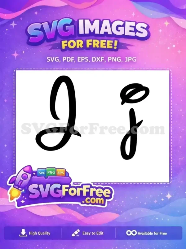 Free Uppercase Lowercase Letter J Free Alphabet Initial Fonts Free SVG