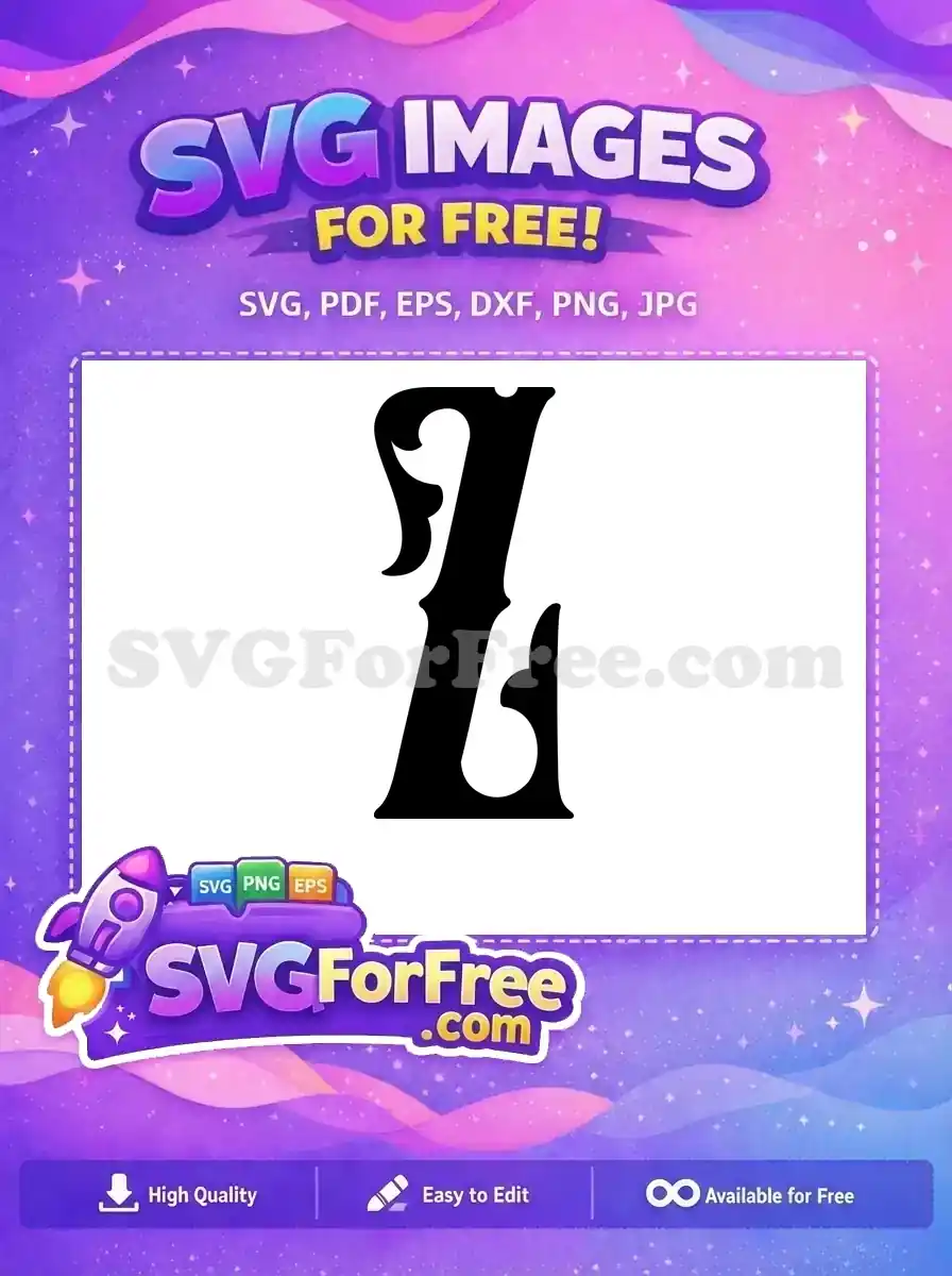 Free Fancy Initial Letter Free Number One Fonts Free SVG