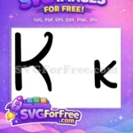 Free Black Letter K Free Alphabet Initial Fonts Free SVG 3 - Instant Download
