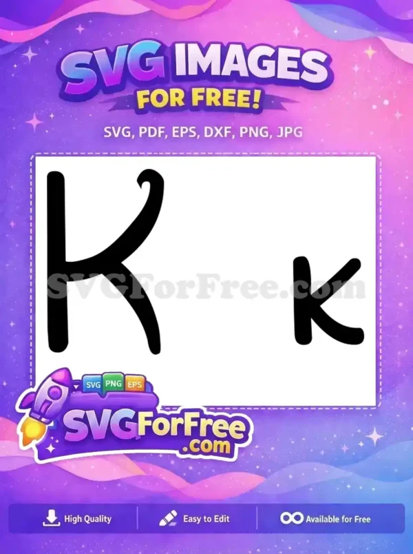 Free Black Bold Letter Free K Font Free SVG