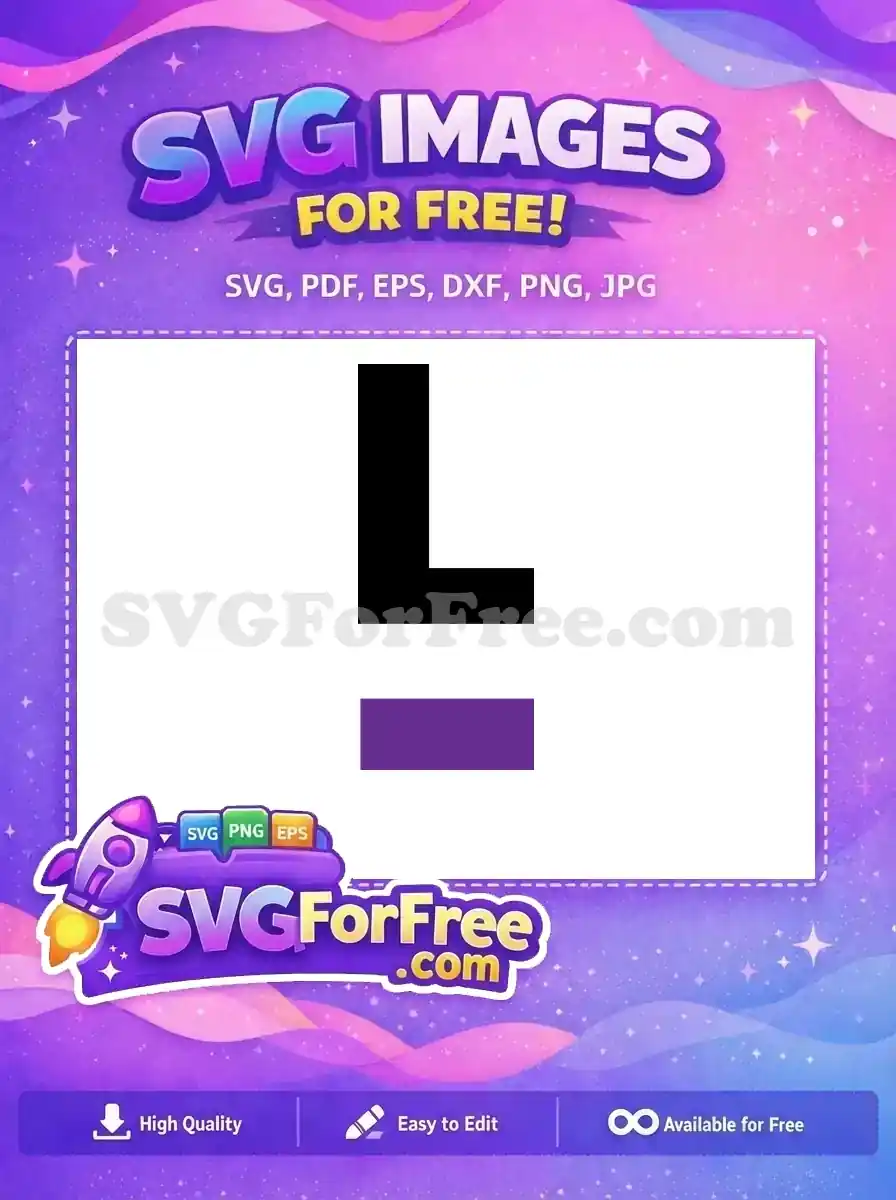 Free Letter L Font Free Purple Shape Bold Free SVG