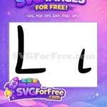 Free Black Bold Letter Free L Alphabet Free SVG - Instant Download