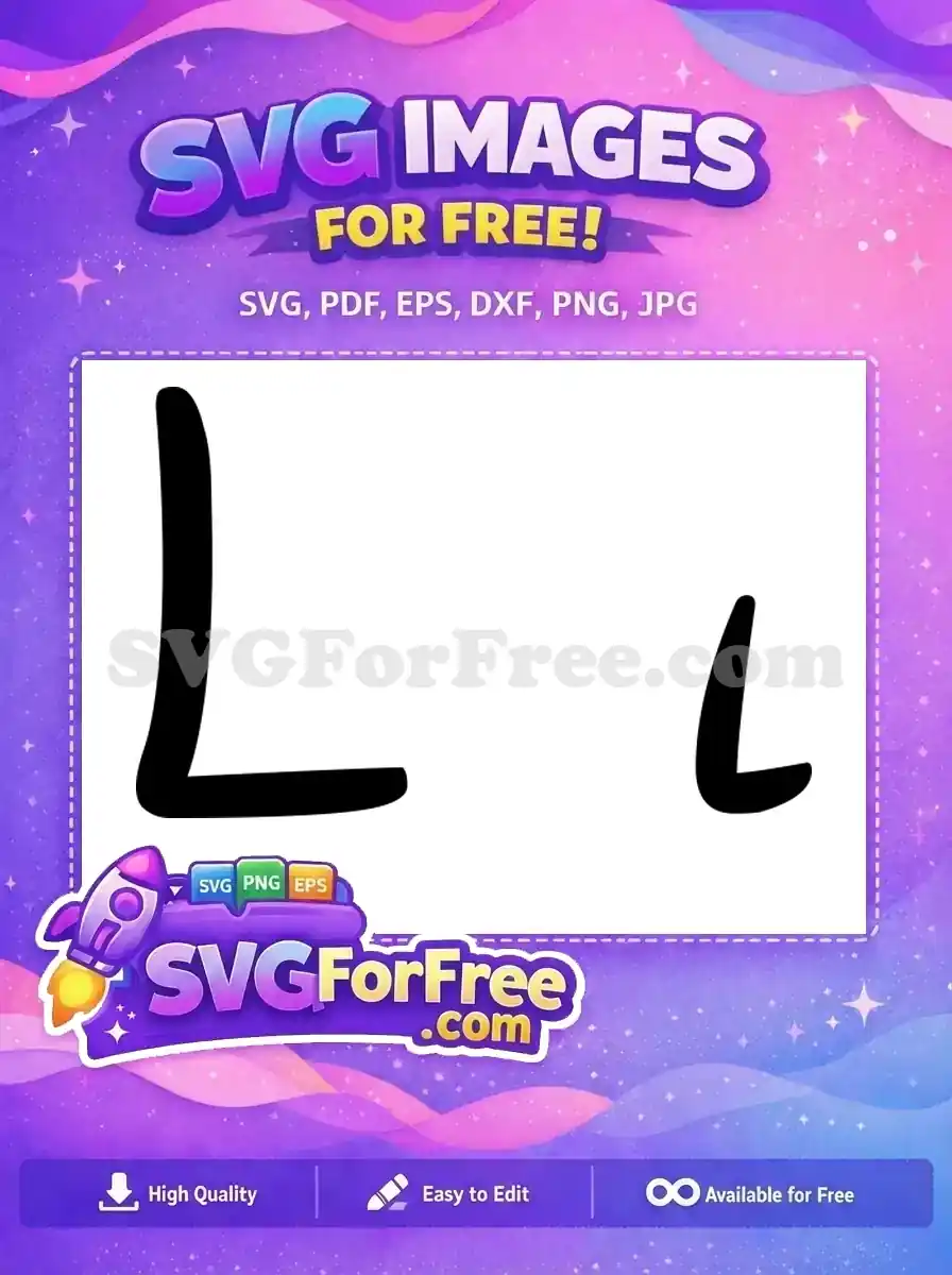 Free Black Bold Letter Free L Alphabet Free SVG