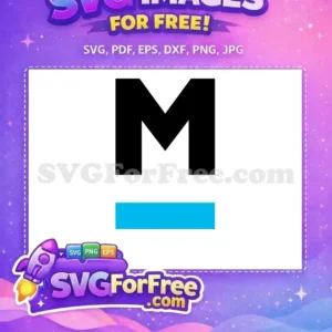 Free Black Letter M Free Blue Background Fonts Free SVG