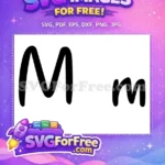 Free Bold Font Free Letter M Design Free SVG - Instant Download