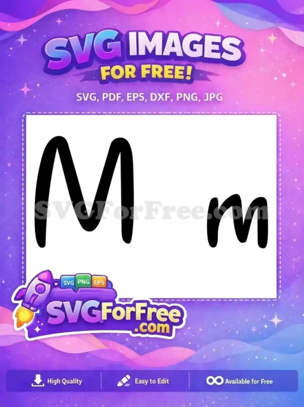 Free Bold Font Free Letter M Design Free SVG