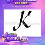 Free Black Letter K Free Initial Alphabet Free SVG - Instant Download