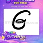 Free Letter G Free Calligraphy Initial Monogram Free SVG - Instant Download