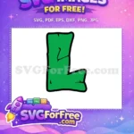 Free Green Letter L Free Graffiti Font Free SVG - Instant Download