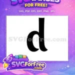 Free Black Letter D Free Bold Alphabet Initial Free SVG - Instant Download