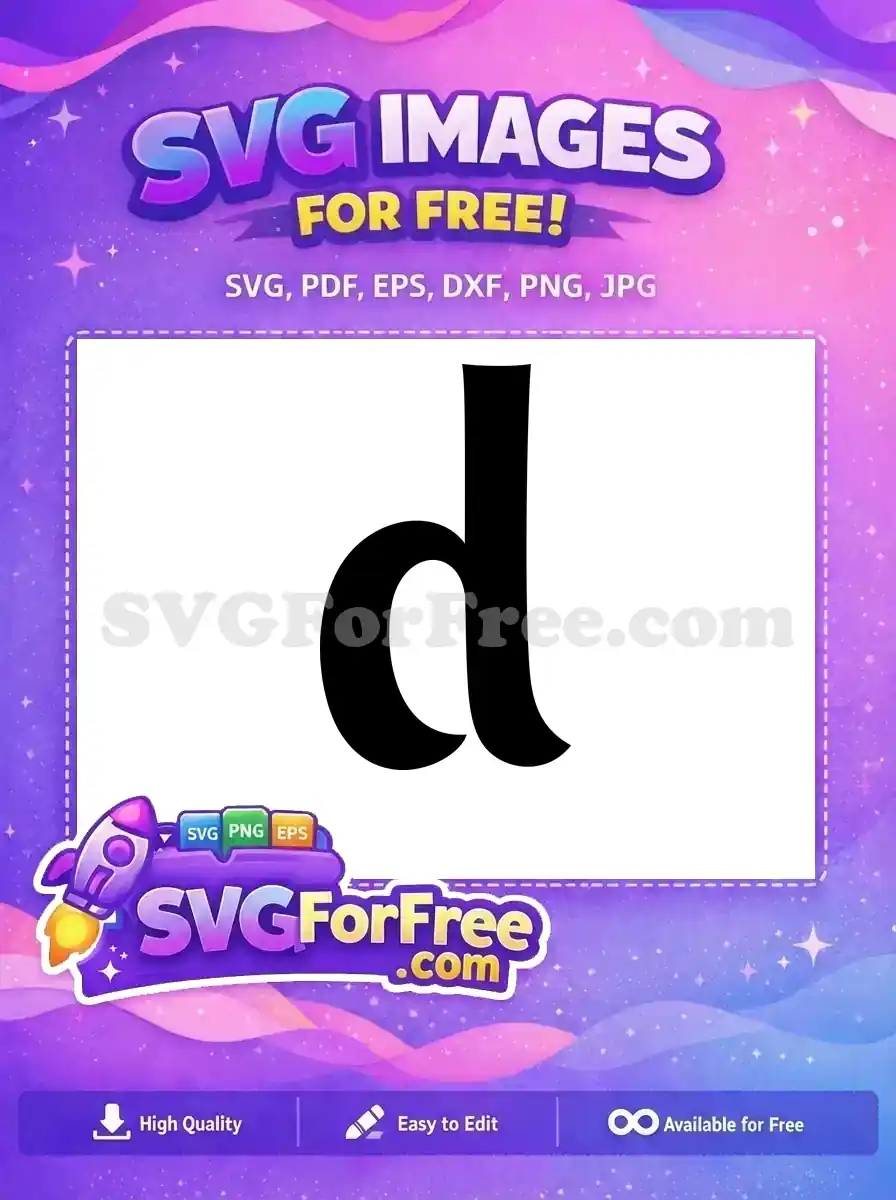 Free Black Letter D Free Bold Alphabet Initial Free SVG