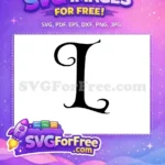 Free Swirling Letter Free Initial Decoration Fonts Free SVG - Instant Download